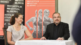 TK SPORTFILM, zleva Šárka Strachová, Michal Dusík